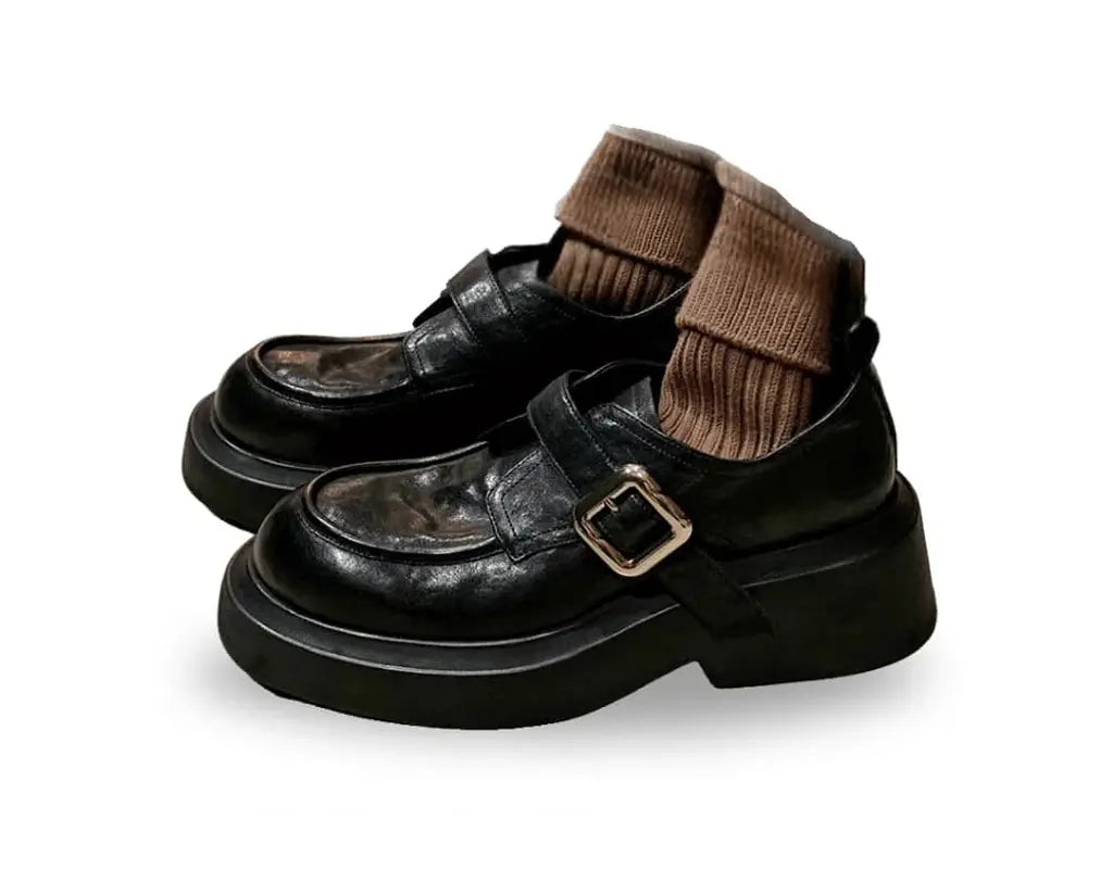 CAT - Loafers van Koeienleer met Stevige Hak voor Dames