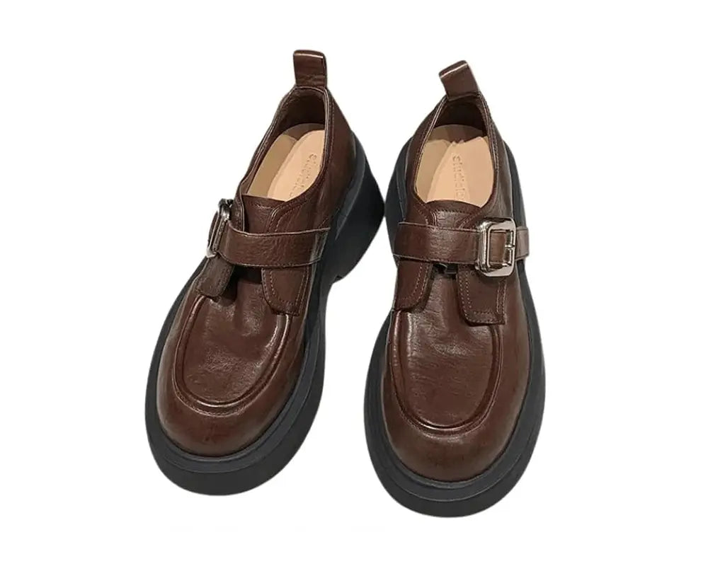 CAT - Loafers van Koeienleer met Stevige Hak voor Dames
