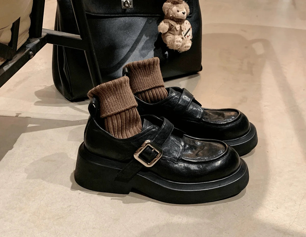 CAT - Loafers van Koeienleer met Stevige Hak voor Dames