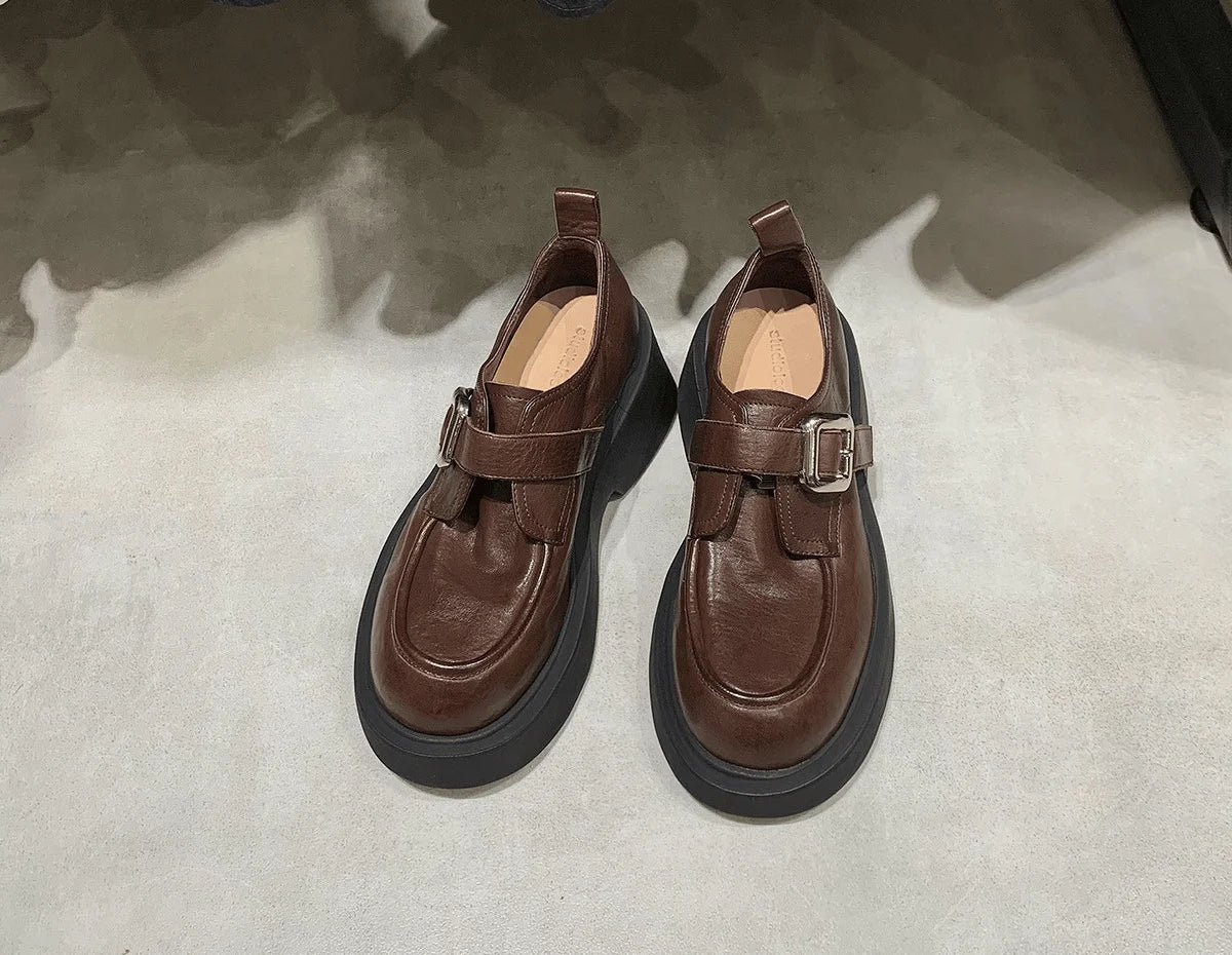 CAT - Loafers van Koeienleer met Stevige Hak voor Dames