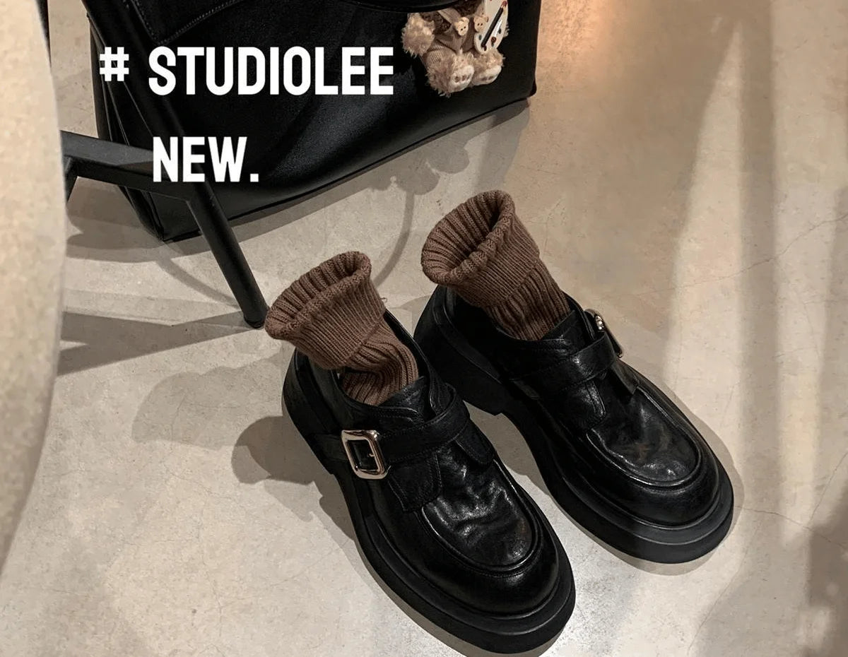 CAT - Loafers van Koeienleer met Stevige Hak voor Dames