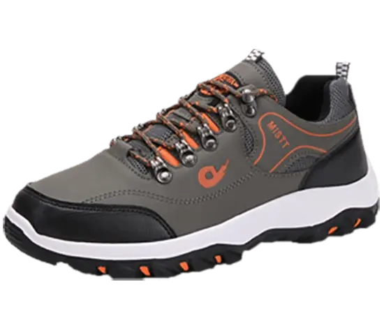 Unisex wandelschoenen met zachte foamvoering en stabiele rubberen gripzolen, grijs