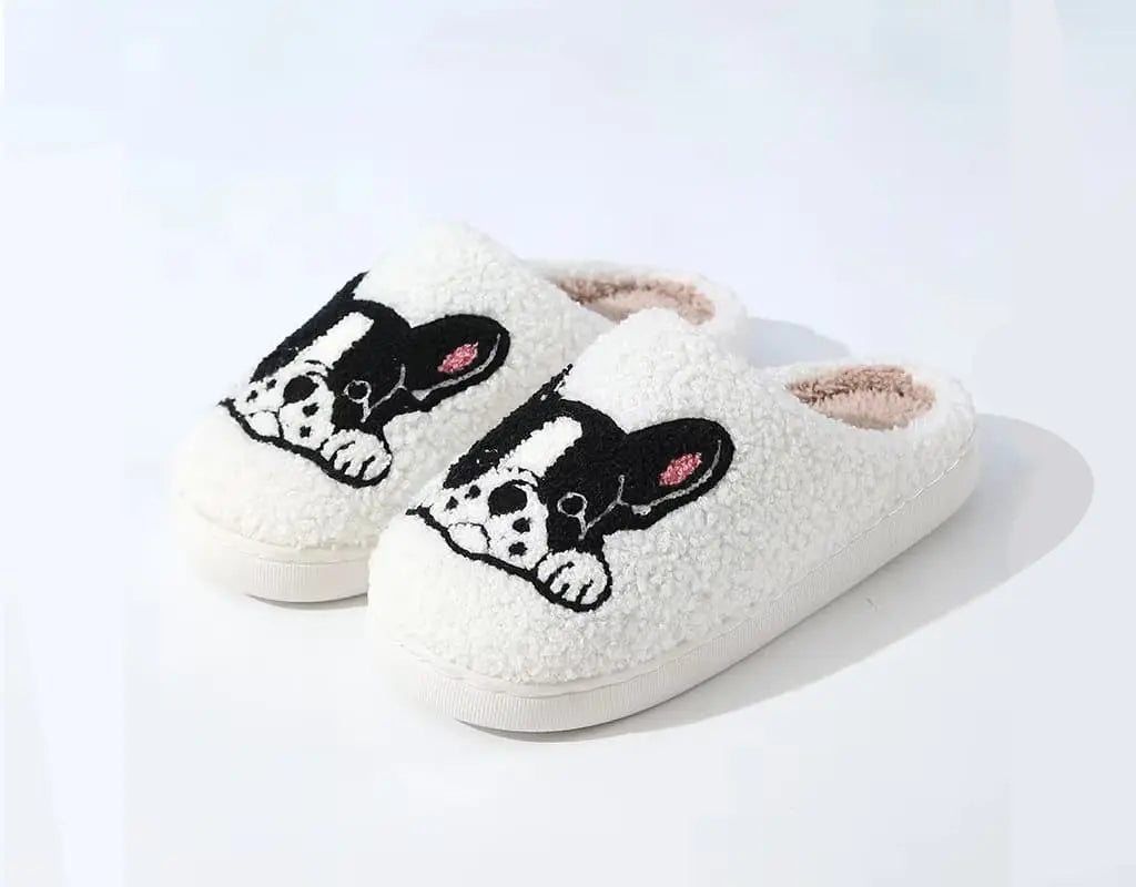 PAWZY - Cartoon Honden Sloffen met Warme Pluche Voering