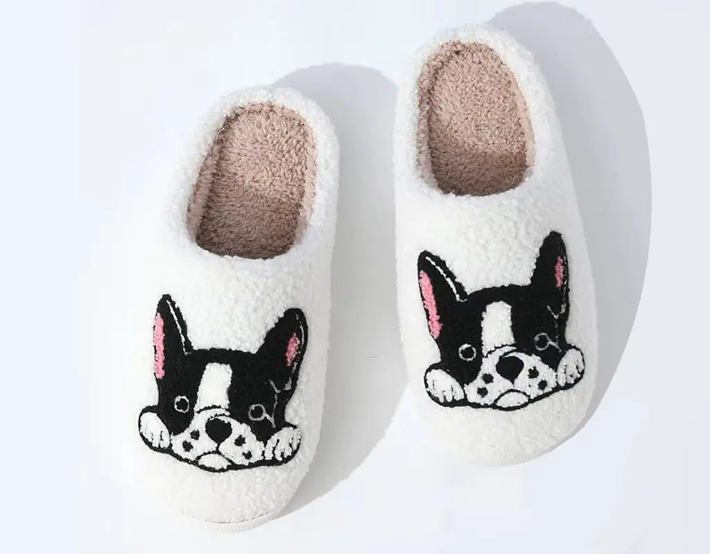 PAWZY - Cartoon Honden Sloffen met Warme Pluche Voering