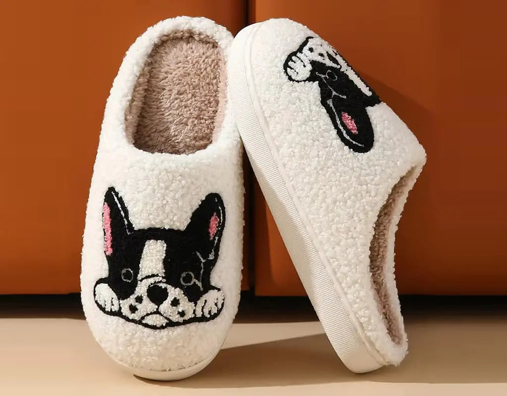 PAWZY - Cartoon Honden Sloffen met Warme Pluche Voering