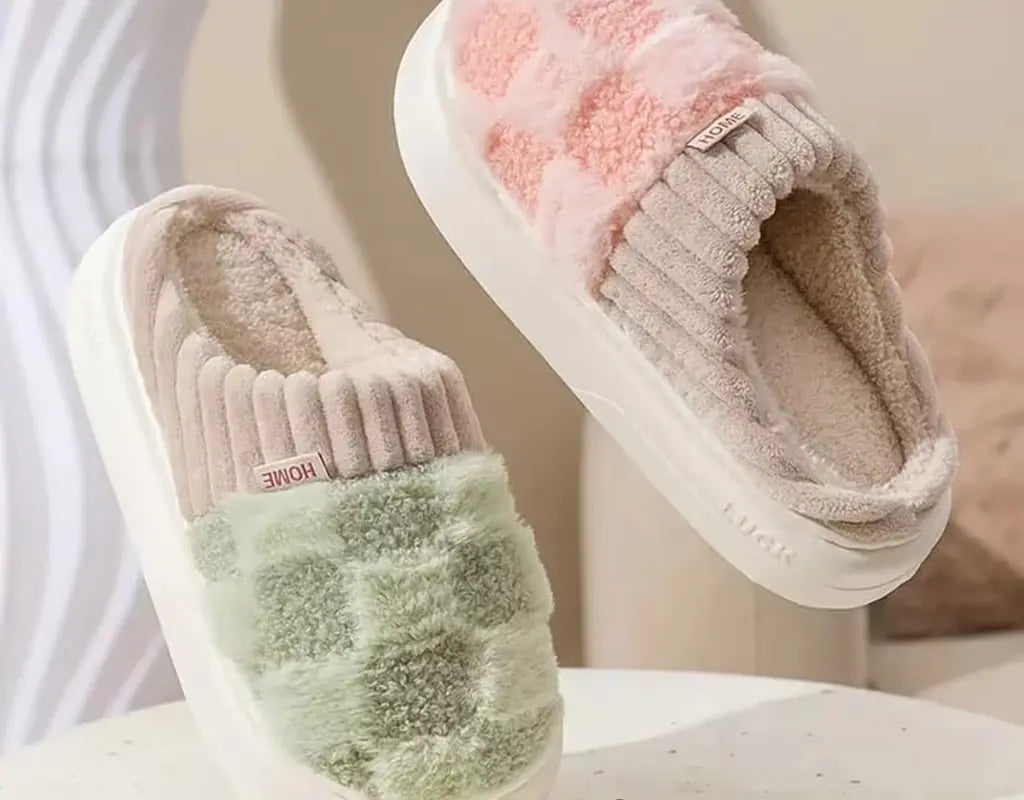 PLAIDSOFT - Warme Winter Slippers met Pluche Voering