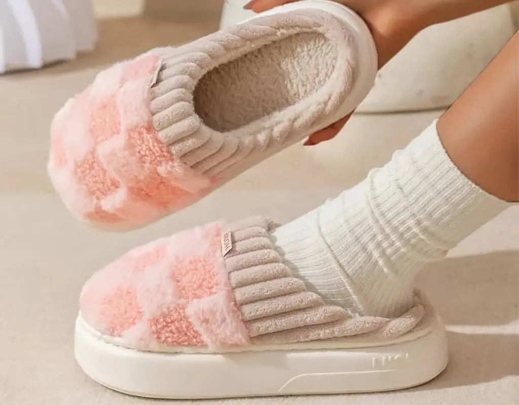 PLAIDSOFT - Warme Winter Slippers met Pluche Voering