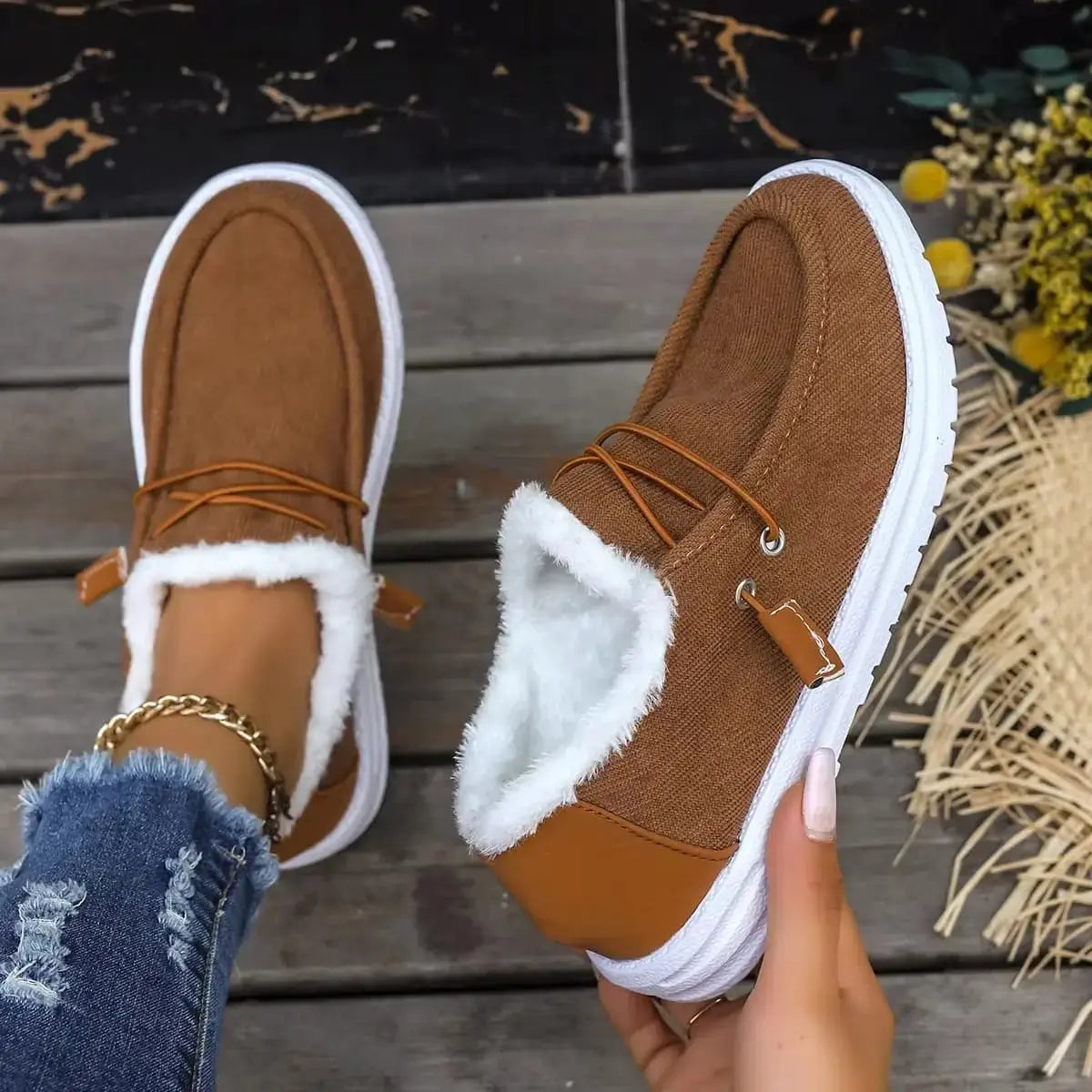 WINTERCOZY - Dikke Zool Winter Sneakers met Pluche Voering