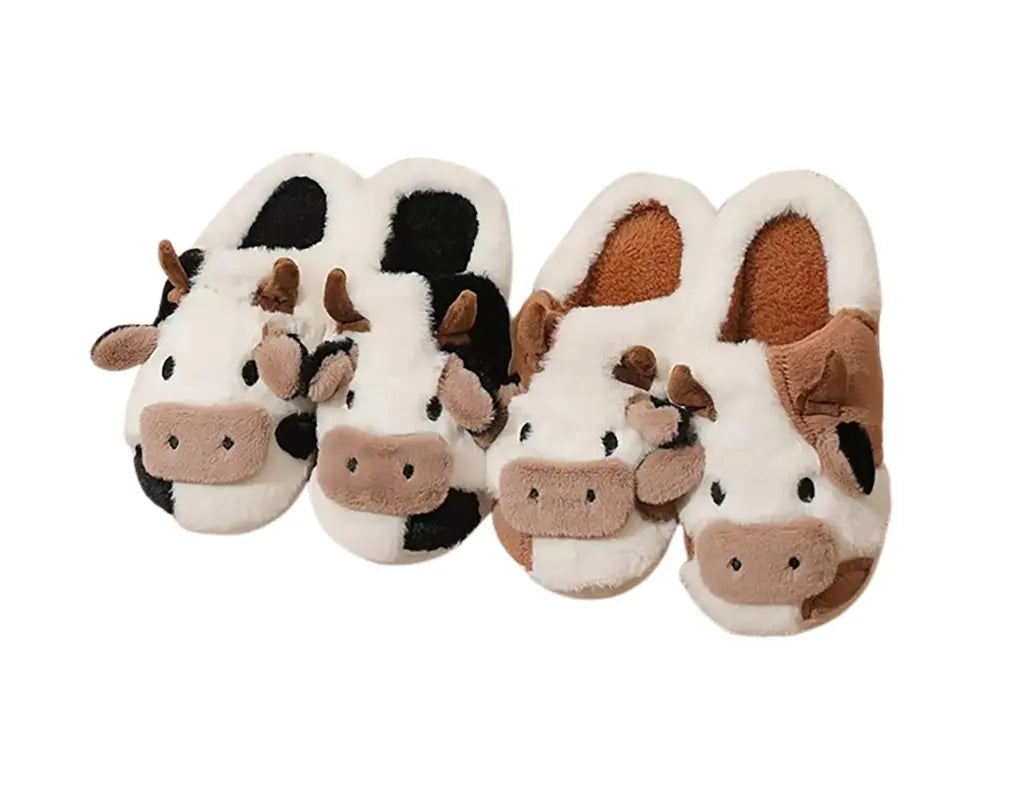 COWZY - Warme Unisex Koe Pantoffels met Pluche Binnenvoering