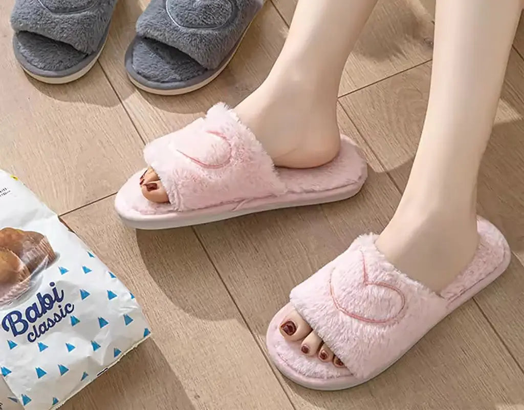 FluffyComfort - Warme Pluche Slippers voor Dames