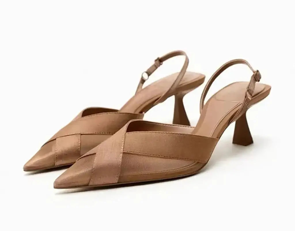 LuxeSling - Elegante Hoge Hak Slingbacks