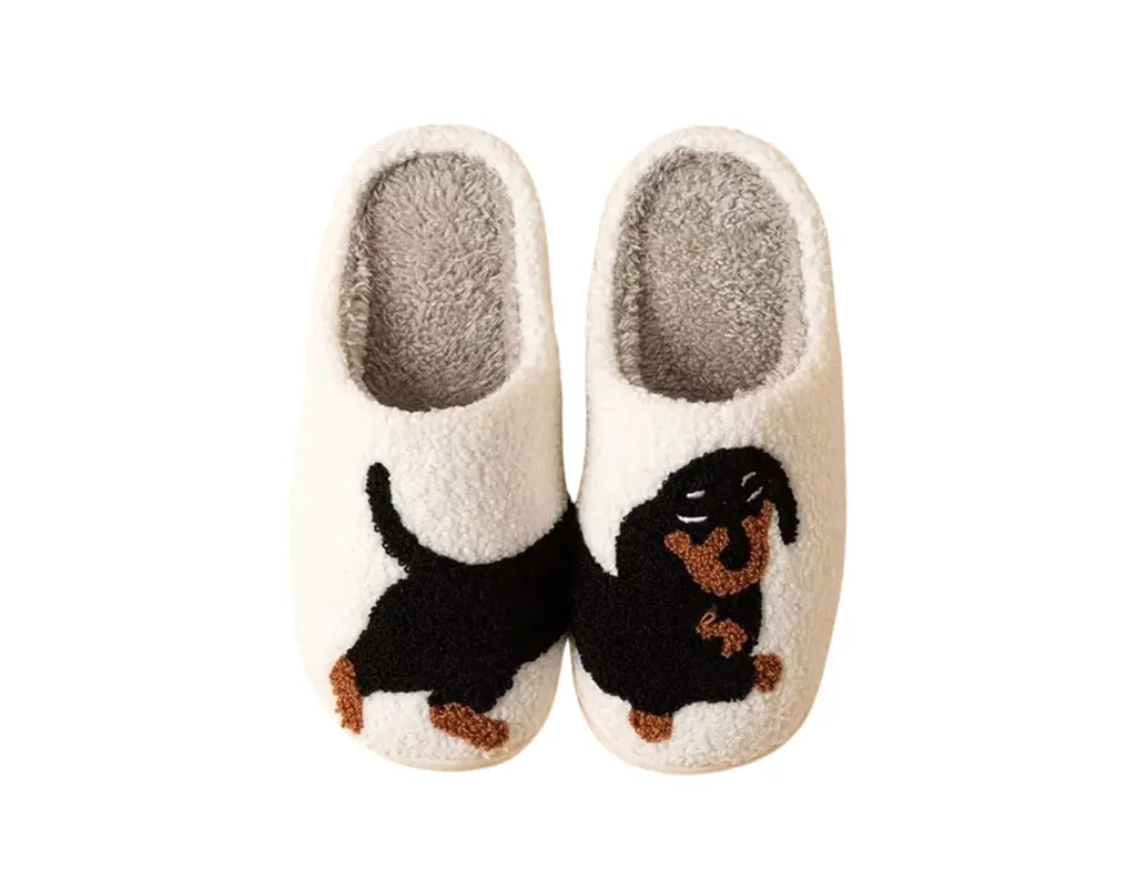 PAWCOZY - Warme Winter Pantoffels met Teckel Design en Pluche Binnenvoering