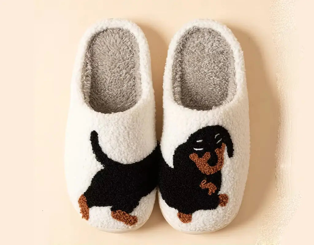 PAWCOZY - Warme Winter Pantoffels met Teckel Design en Pluche Binnenvoering