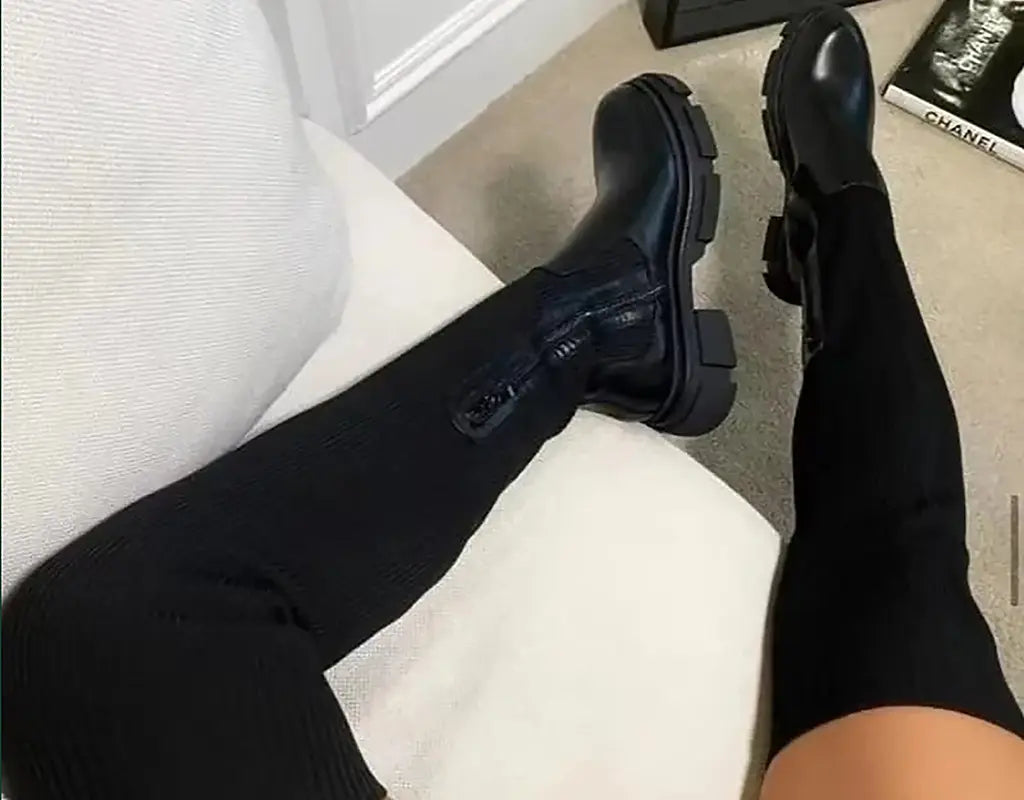 SleekBoots - Over-de-Knie Sok Laarzen
