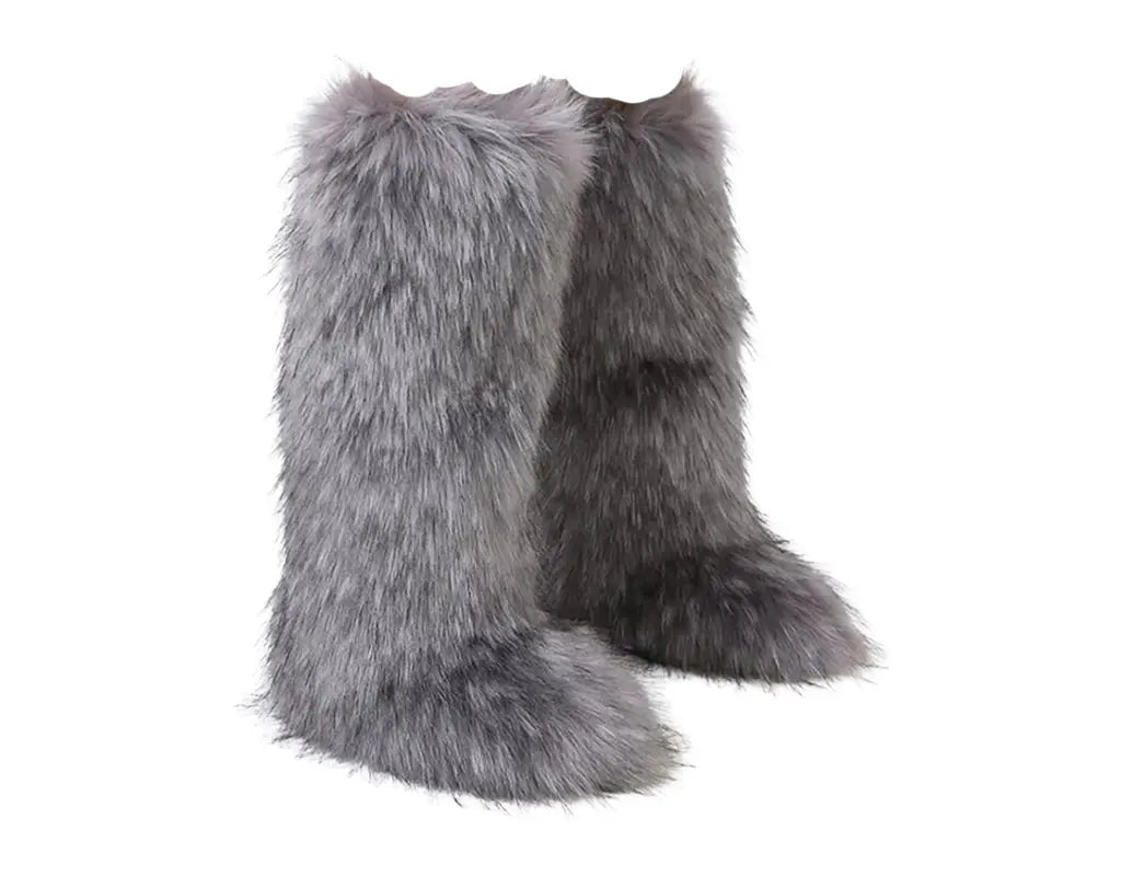 SnowFur - Kniehoge Bontlaarzen voor Dames