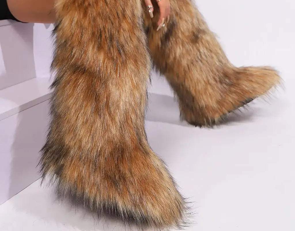 SnowFur - Kniehoge Bontlaarzen voor Dames
