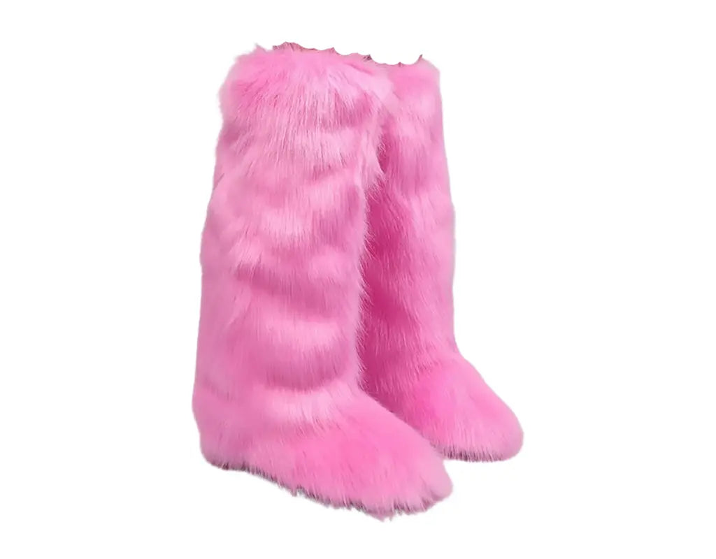 SnowFur - Kniehoge Bontlaarzen voor Dames