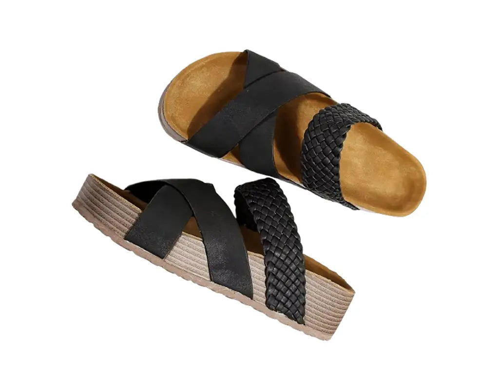 SOFTSTRIDE – Comfortabele Gevlochten Sandalen met Plateauzool