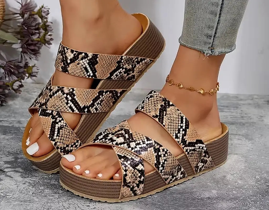 SOFTSTRIDE – Comfortabele Gevlochten Sandalen met Plateauzool