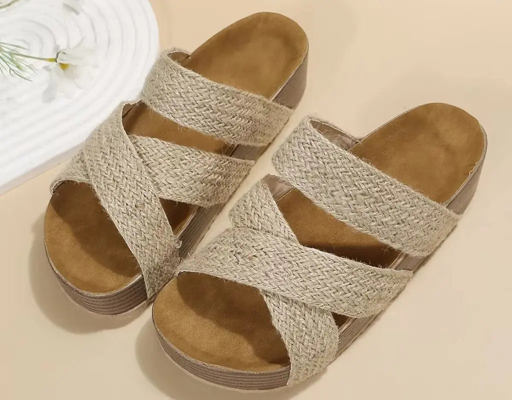 SOFTSTRIDE – Comfortabele Gevlochten Sandalen met Plateauzool