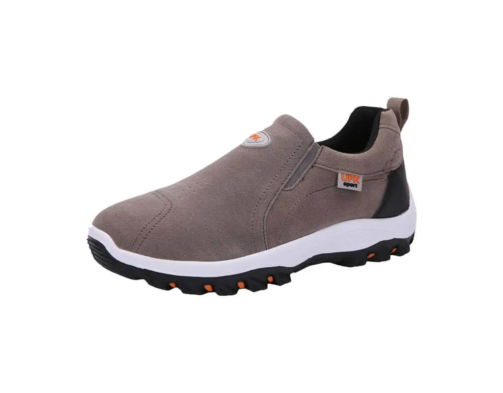 Lichtgewicht wandelschoenen met rubberen stabiele gripondersteuning en gemakkelijke pasvorm met natuurlijk gevoel Grijs