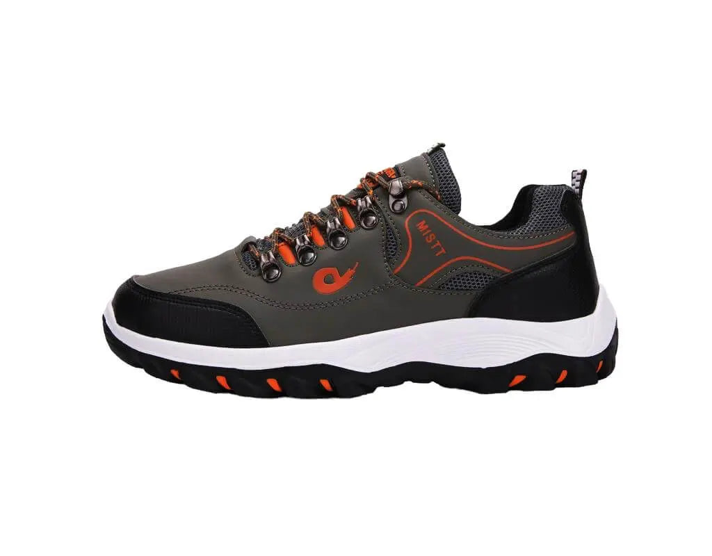 Grijze wandelschoenen antislip rubberen zool met luchtkussentjes en verstevigde veiligheidsneus