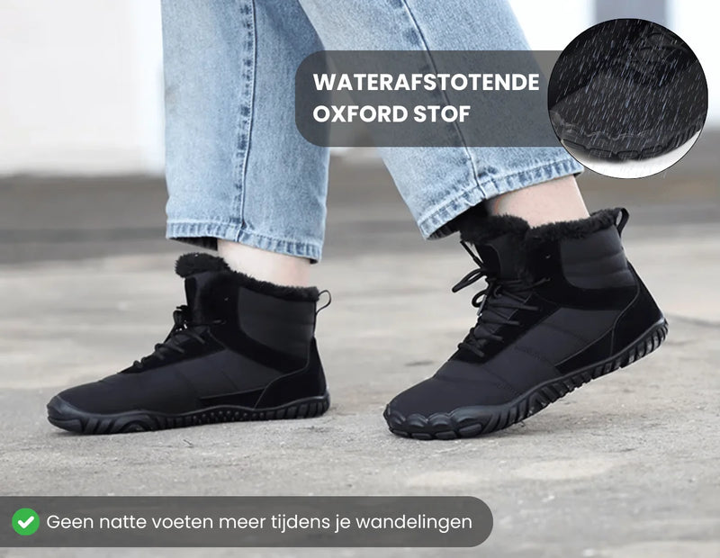 Polar heren hoge mesh overlay nylon eend waterdichte rubberen zool winter snowboots - zwart leer - UK8 / EU42 - YC0678 Polar heren hoge mesh overlay nylon eend waterdichte rubberen zool winter snowboots - zwart leer - UK8 / EU42 - YC0678