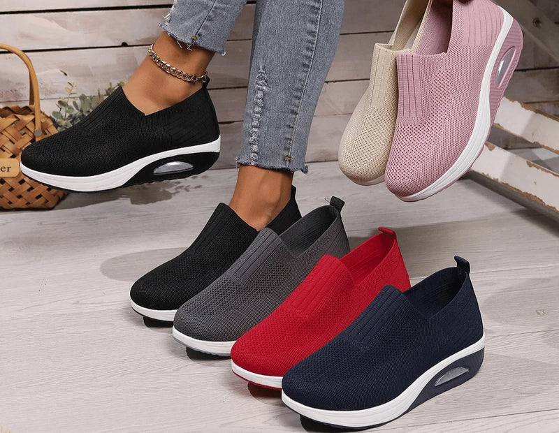 Slip-on wandelschoenen voor dames, orthopedische schoenen, ademende en casual schoenen met luchtkussen, damesschoenen voor diabetici om te wandelen, Kaki, 39 EU Slip-on wandelschoenen voor dames, orthopedische schoenen, ademende en casual schoenen met luchtkussen, damesschoenen voor diabetici om te wandelen, Kaki, 39 EU