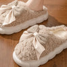 BOWFLUFF - Warme Winter Pantoffels met Strik en Pluche Binnenvoering