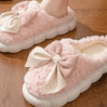 BOWFLUFF - Warme Winter Pantoffels met Strik en Pluche Binnenvoering