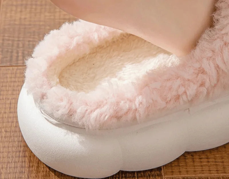 BOWFLUFF - Warme Winter Pantoffels met Strik en Pluche Binnenvoering