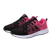 Ademende herfst, herfst en zomer sneakers elastische schoenveters, rekbaar ontwerp hardloopschoenen, roze