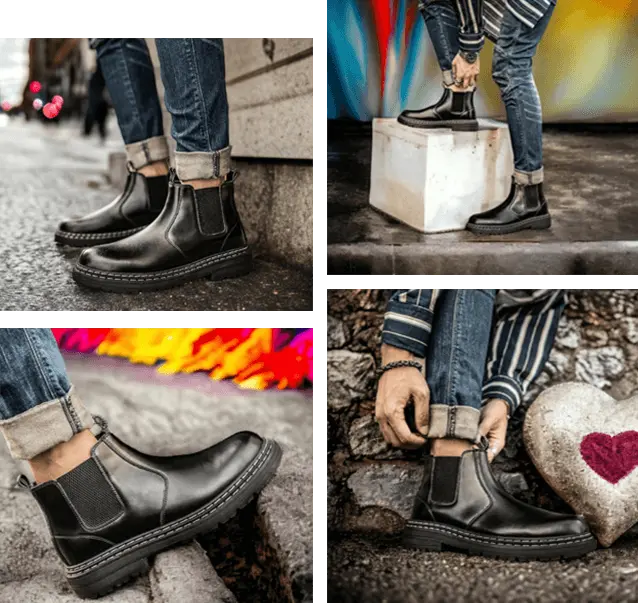 UrbanEase stijlvolle Urban Footwear voor alle seizoenen, met elastisch ontwerp, zachte demping en antislip rubberen zool. Lifestyle Zwart