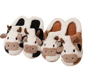 COWZY - Warme Unisex Koe Pantoffels met Pluche Binnenvoering