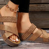 SOFTSTRIDE – Comfortabele Gevlochten Sandalen met Plateauzool