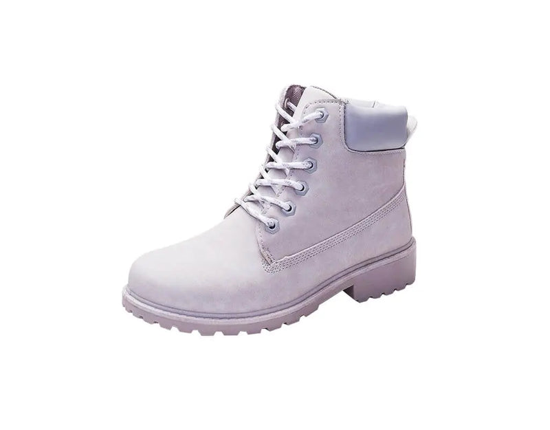 Warme binnenvoering winter-, herfst- en herfstlaarzen met waterafstotende coating en verstevigde hiel wit