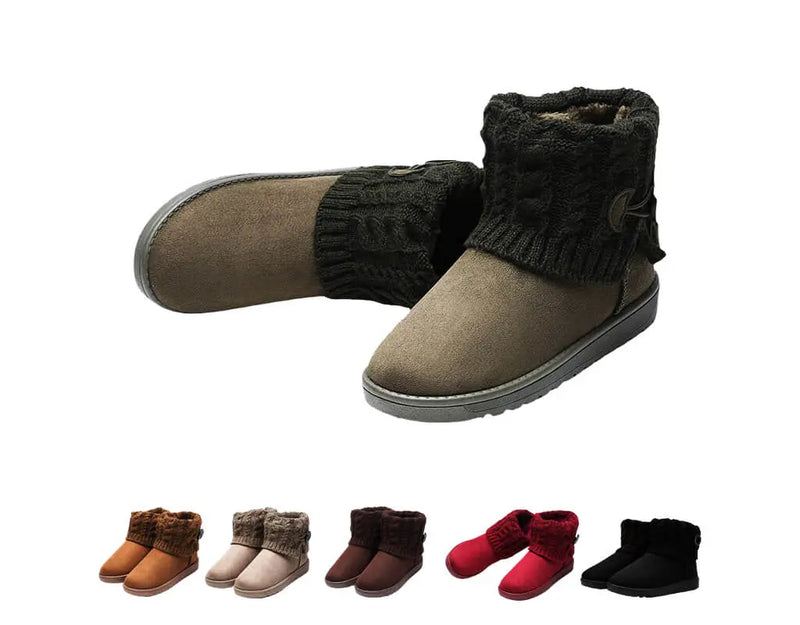 Warme Winter-, Herfst- en Herfstschoenen met warme binnenvoering, verstevigde hiel en antislip rubberen zool Zwart Khaki Rood Leger Beige Bruin
