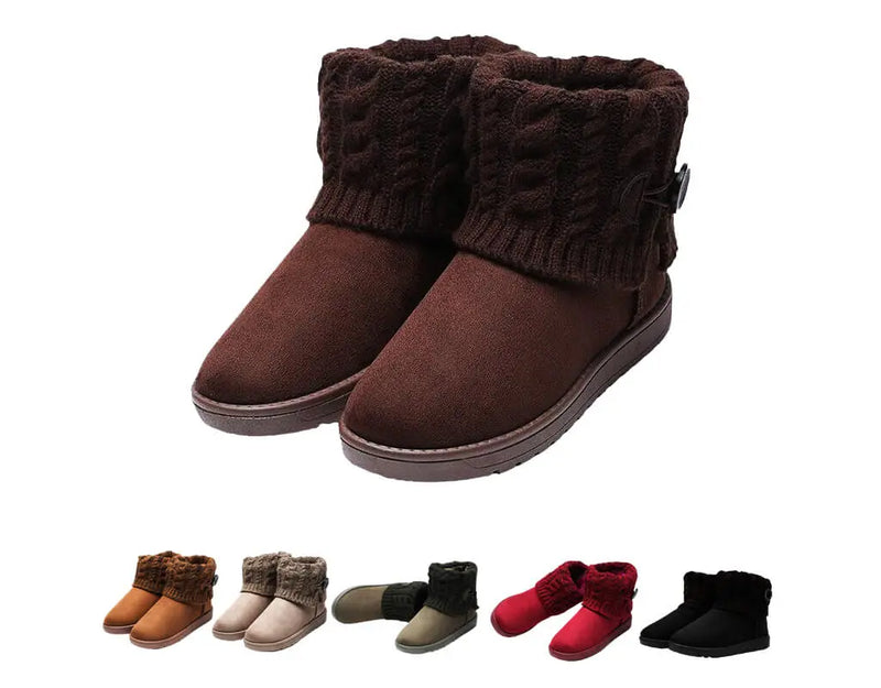 Warme Winter-, Herfst- en Herfstschoenen met warme binnenvoering, verstevigde hiel en antislip rubberen zool Zwart Khaki Rood Leger Beige Bruin
