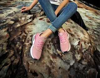 Hardloopschoenen met extra demping en elastisch ontwerp voor perfecte pasvorm Roze