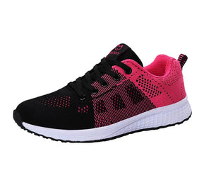 Unisex ademende herfst-, herfst- en zomersneakers met trendy design, zwart en roze