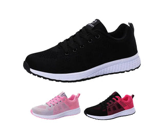 Unisex ademende herfst, herfst en zomer sneakers trendy design, zwart en roze, roze, zwart